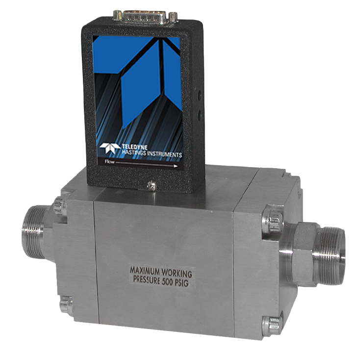 Débitmètre Massique Teledyne Hastings HFM-200 - 15 VDC, 50 SCCM Air, 500 PSIG - Occasion